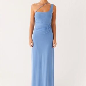 Peppermayo One-Shoulder Blue Dress